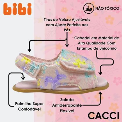 Imagem de Sandália Infantil Menina Unicórnio Conforto Afeto Bibi