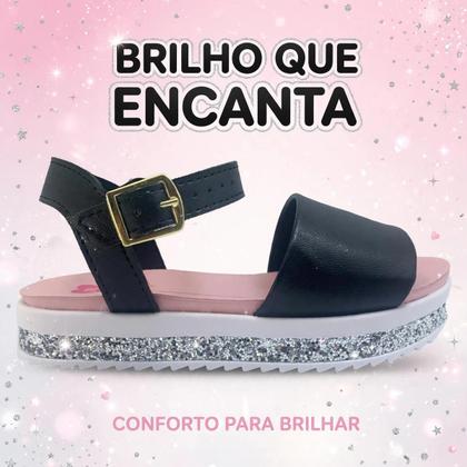 Imagem de Sandália Infantil Meninas Molekinha Plataforma Glitter 23051512