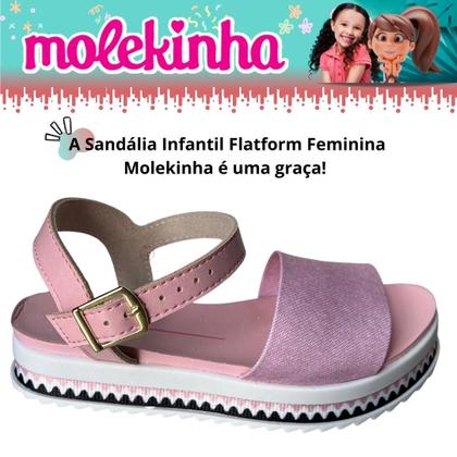 Imagem de Sandália Infantil Molekinha Flatform Macia Confortavel Com Fivela Lançamento 2305.1612