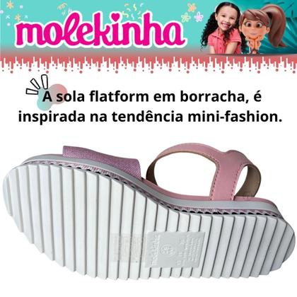 infantil feminina molekinha flatform molekinha