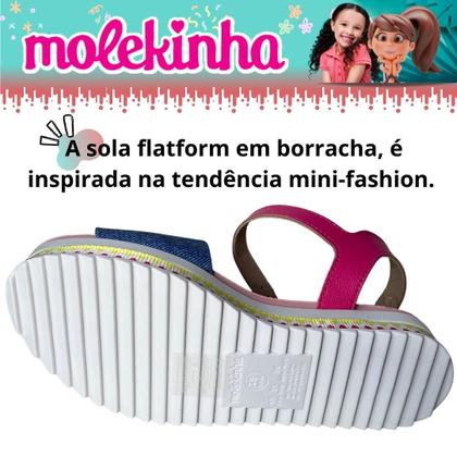 Imagem de Sandália Infantil Molekinha Flatform Macia Confortavel Com Fivela Lançamento 2305.1612