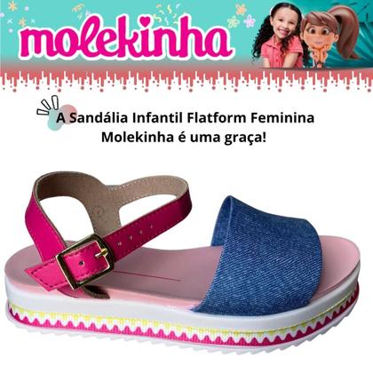 Imagem de Sandália Infantil Molekinha Flatform Macia Confortavel Com Fivela Lançamento 2305.1612