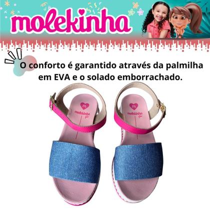 Imagem de Sandália Infantil Molekinha Flatform Macia Confortavel Com Fivela Lançamento 2305.1612