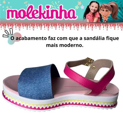 Imagem de Sandália Infantil Molekinha Flatform Macia Confortavel Com Fivela Lançamento 2305.1612