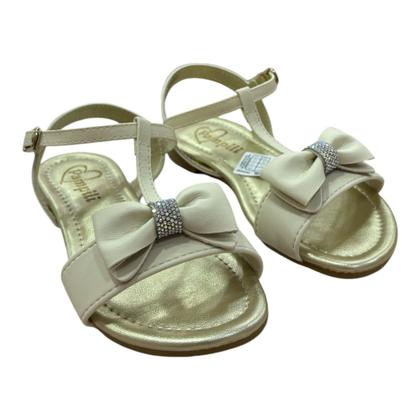 Imagem de Sandália Infantil Pampili Iris Laço com Strass Off White 725.015