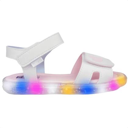 Imagem de Sandália Infantil Pampili Lulli Led Coração Estilosa Luz Fashion