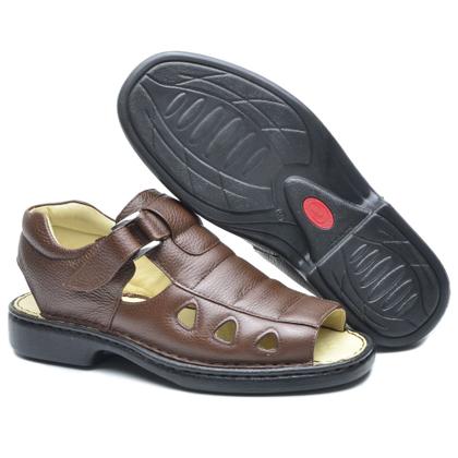 Imagem de Sandália Masculina Linha Conforto Cla Cle - 3090 - Chocolate