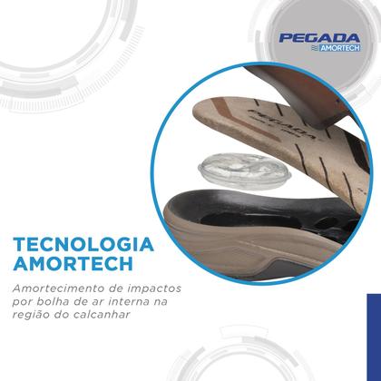 Imagem de Sandália masculina pegada 132256 em couro com amortecedor