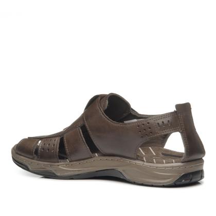 Imagem de Sandália masculina pegada 132256 em couro com amortecedor