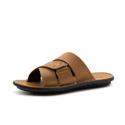 Imagem de Sandália Masculina Soul em Couro Senna Tan - 8850ST