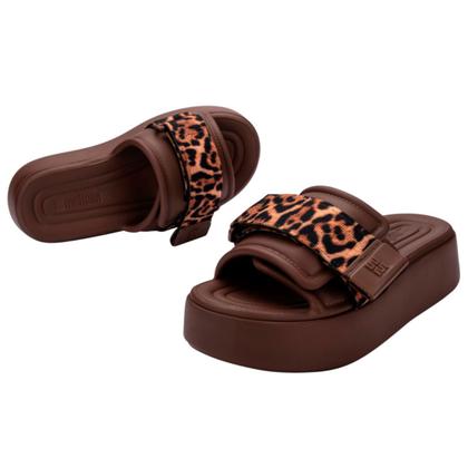 Sándalia Melissa Free Muse Platform Bronze Oncinha - Tamanco