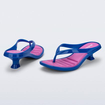 Imagem de Sandália Melissa Thong Kitten Heel Feminina Azul Lilás