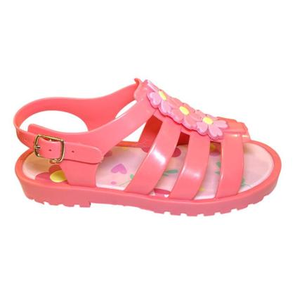 Imagem de Sandália Menina Pimpolho Colorê PVC Flores Salmão 0130377E