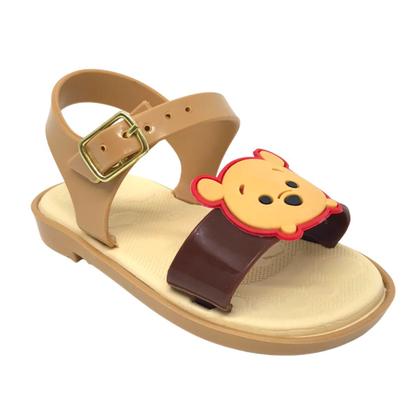 Imagem de Sandália MeninSandália Infantil Menino Urso Antiderrapante Leve Confortável E Macia Papete Escola