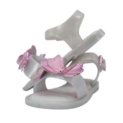 Imagem de Sandália Mini Melissa Fly Sandal III bb Branco Perolado/Rosa
