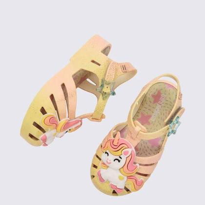 Imagem de Sandália Mini Melissa Possession Uni Baby Bege Amarelo Branc