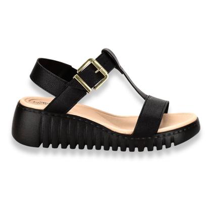 Imagem de Sandália Modare Anabela Casual Ultra Conforto Feminina Preta