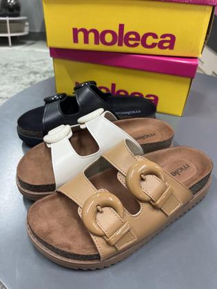 Imagem de Sandália  Moleca Feminina Flatform Camurça 5500.103