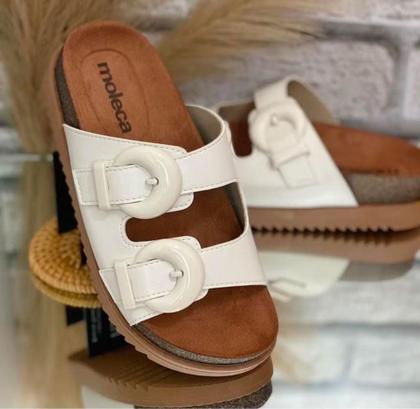 Imagem de Sandália  Moleca Feminina Flatform Camurça 5500.103