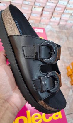 Imagem de Sandália  Moleca Feminina Flatform Camurça 5500.103