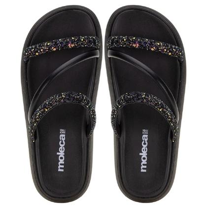 Imagem de Sandália Moleca Flat Anatômica com Tiras em Brilho