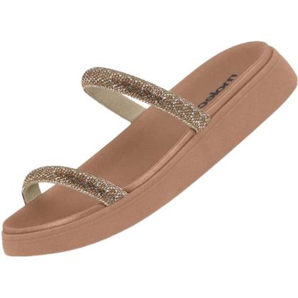 Imagem de Sandália Moleca Papete Slide com Strass Feminina