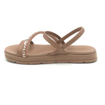 Imagem de Sandália Moleca Pepete Calce Fácil Strass Bege 5490104