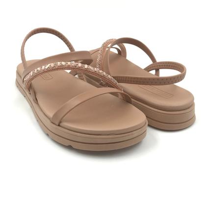 Imagem de Sandália Moleca Pepete Calce Fácil Strass Bege 5490104