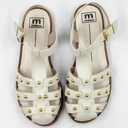 Imagem de Sandália Moleca Rasteira Casual com Aplicações Feminina