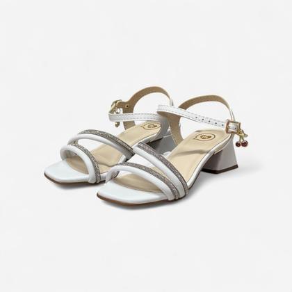 Imagem de Sandália Molekinha Infantil Com Saltinho Branca