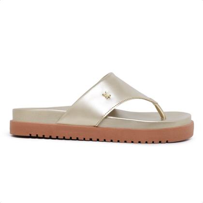 Imagem de Sandália Papete Chinelo Dedo  Feminino Dourada