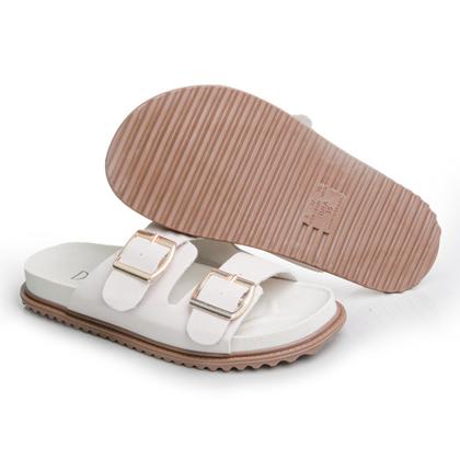 Imagem de Sandália Papete Feminina BK05 Conforto e Elegância Off White 2652