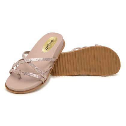 Imagem de Sandália Papete Feminina Tiras Confortavel