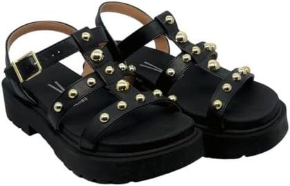 Imagem de Sandália Papete Feminina Vizzano Tratorado Tiras Bolinhas Metalizada Conforto