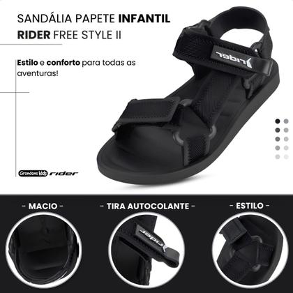 Imagem de Sandália Papete Infantil Rider Free Style Ii Preto