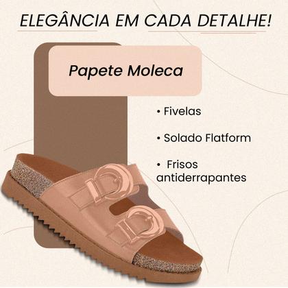 Imagem de Sandalia Papete Moleca Tratorada Feminino Confortável