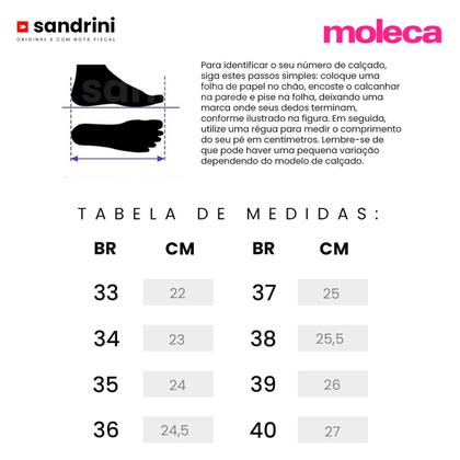 Imagem de Sandalia Papete Moleca Tratorada Feminino Confortável