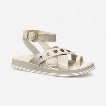 Imagem de Sandália Papete Rasteira Moleca De Dedo Off White