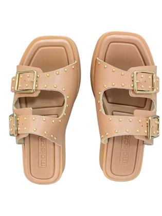 Imagem de Sandália papete slide feminina moleca 5506.101 com ajuste em fivela