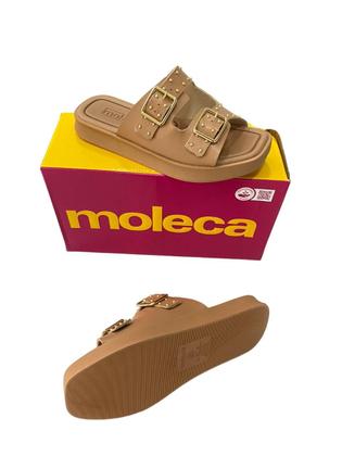 Imagem de Sandália papete slide feminina moleca 5506.101 com ajuste em fivela