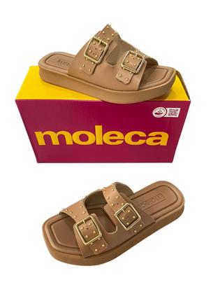 Imagem de Sandália papete slide feminina moleca 5506.101 com ajuste em fivela