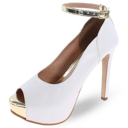 Imagem de Sandália Peep Re&Ton Toe Meia Pata Salto Alto Feminina MP41