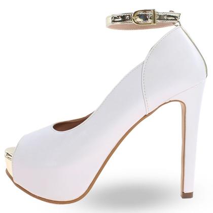 Imagem de Sandália Peep Re&Ton Toe Meia Pata Salto Alto Feminina MP41