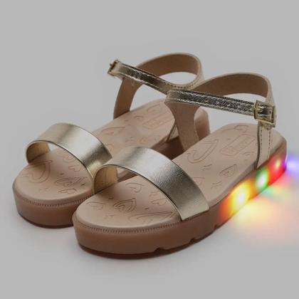 Imagem de Sandália Pepete Baby Flat Meninas Leds Color Molekinha 2741.200.14710