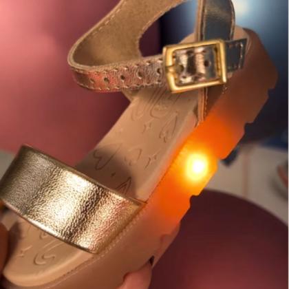 Imagem de Sandália Pepete Baby Flat Meninas Leds Color Molekinha 2741.200.14710