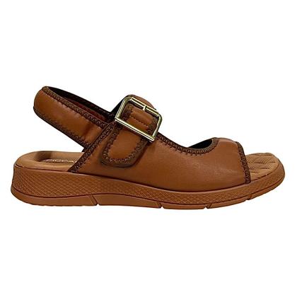 Imagem de Sandália Piccadilly Papete Esporão 571019 Marrom Ocre