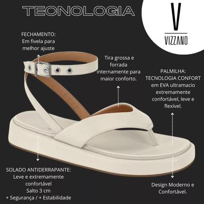 Imagem de Sandalia Plataforma Flatform Feminina Vizzano Papete 6506103