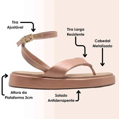 Imagem de Sandalia Plataforma Flatform Feminina Vizzano Papete 6506103