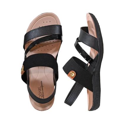 Imagem de Sandália Preto com Múltiplas Tiras  Modare