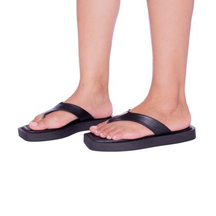 Imagem de Sandália Preto Dedo Flatform Confort